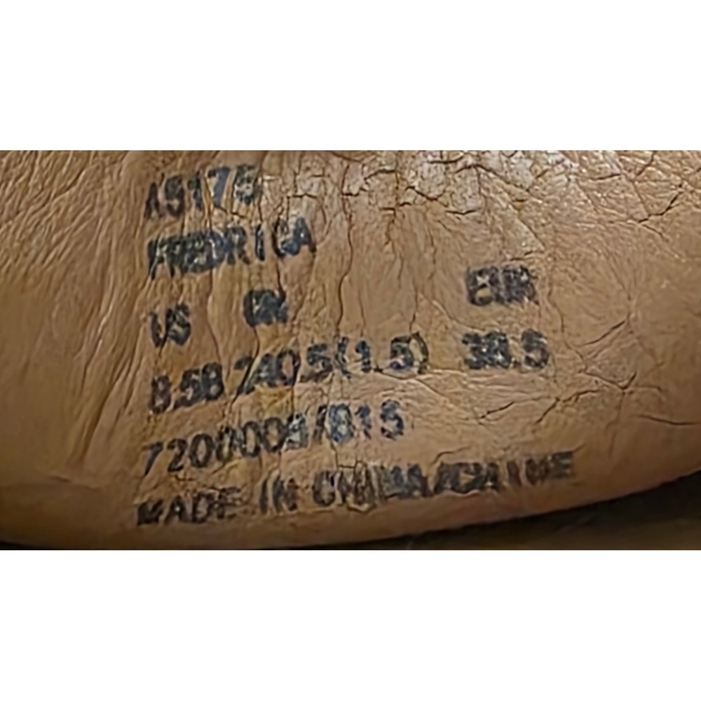 Coach Fredrica Tan Pebbled Leather Driving Loafers Shoes Brown Womens 8.5B A9175 - Picture 7 of 7